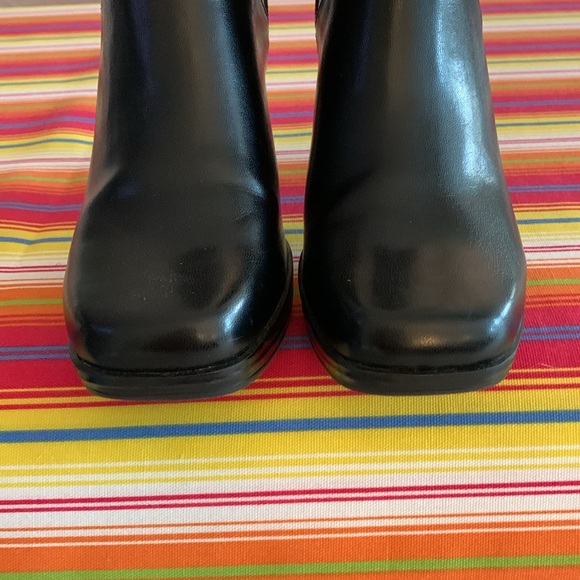 Super Cute Vintage Diba Black Square Toe Platform Boots Sz 8 - Picture 6 of 12